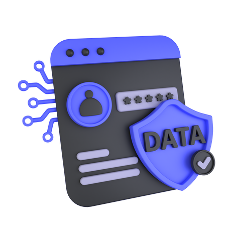 Secure Personal Data  3D Icon