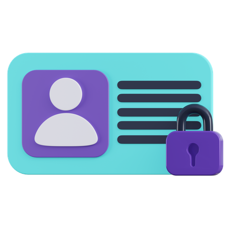 Secure Personal Data  3D Icon