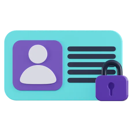 Secure Personal Data  3D Icon