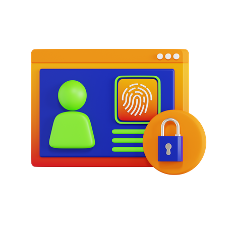 Secure Personal Data  3D Icon