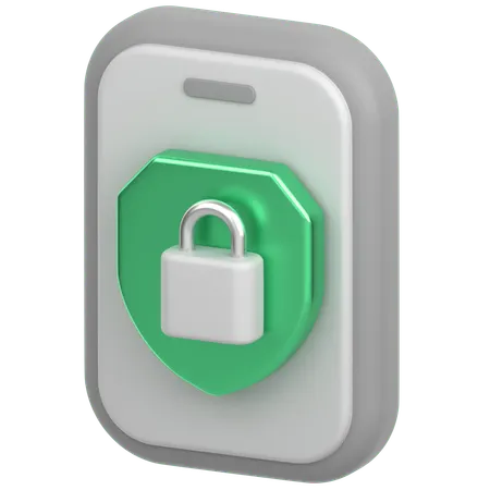 Secure phone  3D Icon