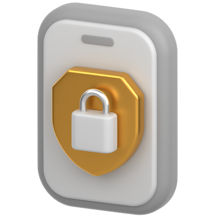 Secure phone  3D Icon