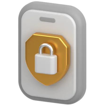 Secure phone  3D Icon