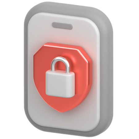 Secure phone  3D Icon