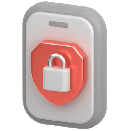 Secure phone  3D Icon