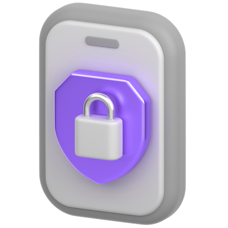 Secure phone  3D Icon