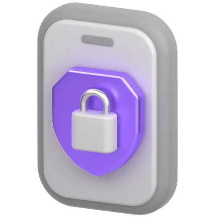 Secure phone  3D Icon