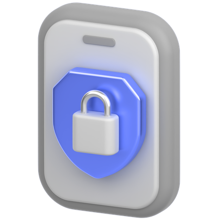 Secure phone  3D Icon