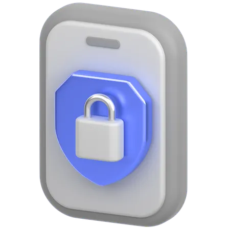 Secure phone  3D Icon