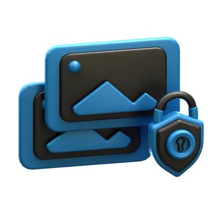 Secure picture  3D Icon