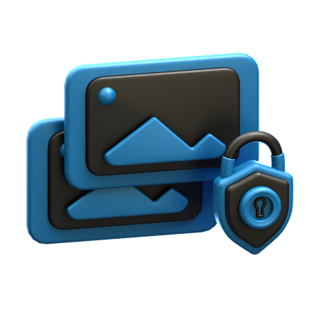 Secure picture  3D Icon