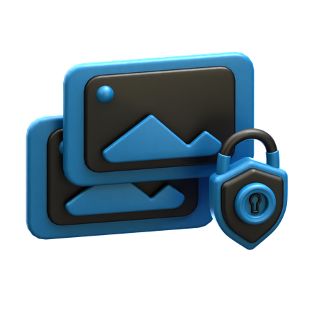 Secure picture  3D Icon