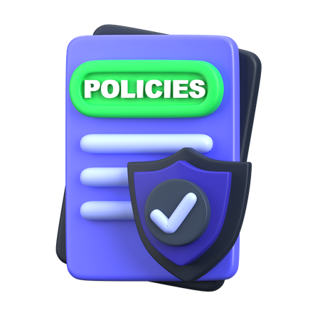 Secure Policies  3D Icon