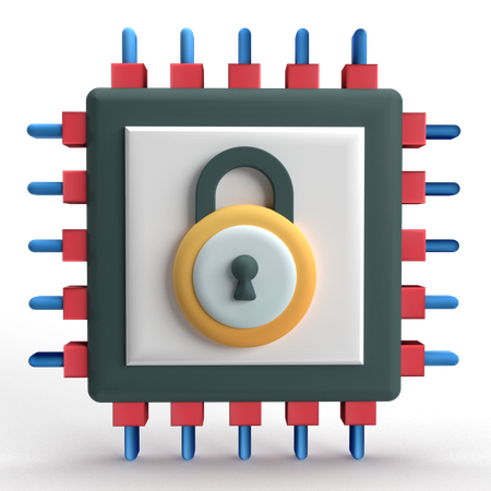 Secure Processor  3D Icon