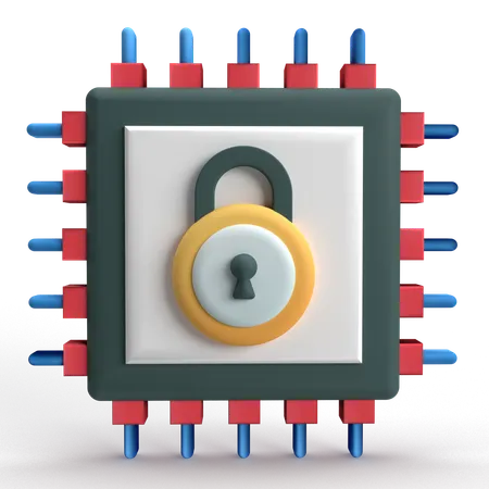Secure Processor  3D Icon