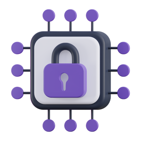 Secure Processor  3D Icon