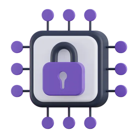 Secure Processor  3D Icon