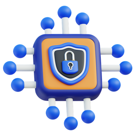 Secure Processor  3D Icon