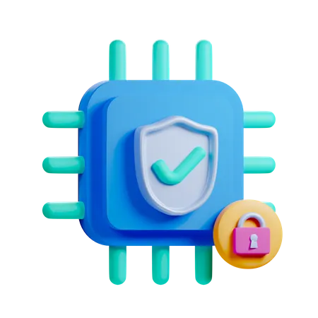 Secure Processor  3D Icon