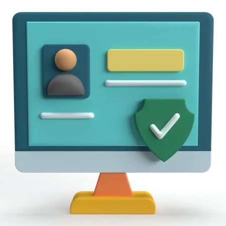 Secure Profile  3D Icon