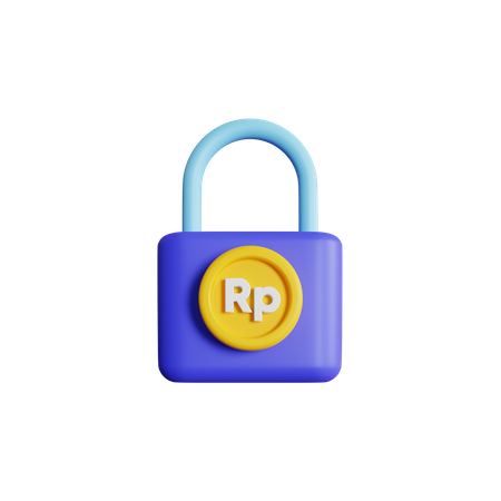 Secure Rupiah  3D Icon