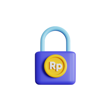 Secure Rupiah  3D Icon