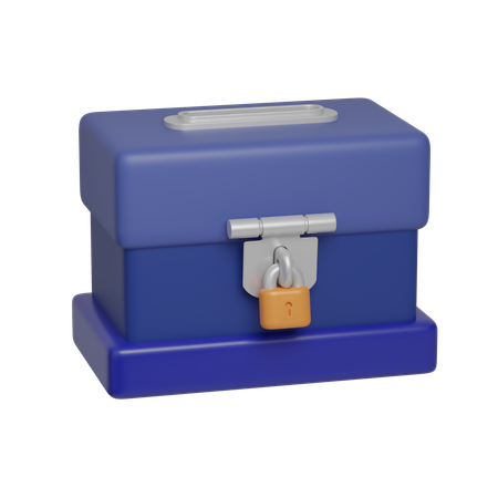Secure Savings Money Box  3D Icon