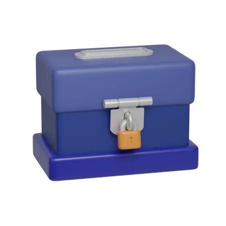 Secure Savings Money Box Icon 3 D Icon Financial And Banking 3 D Illustration 3D Icon