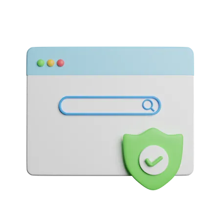 Secure Search  3D Icon