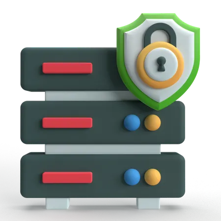 Secure Server  3D Icon