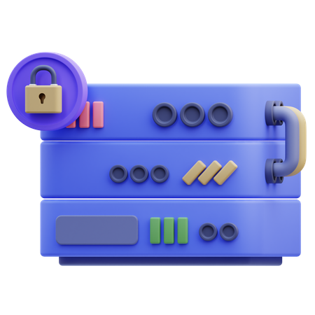 Secure Server  3D Icon