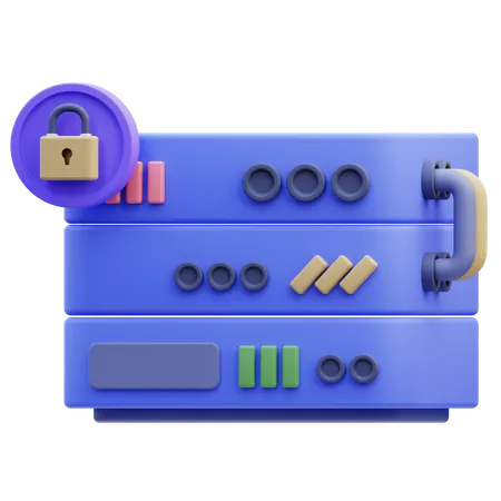 Secure Server  3D Icon