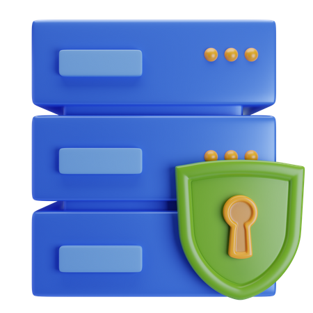 Secure server  3D Icon