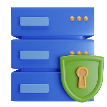 Secure server  3D Icon