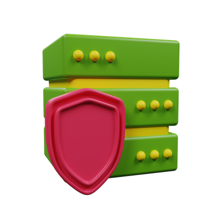 Secure Server 3D Illustration