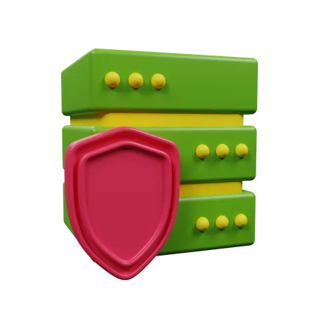 Secure Server  3D Illustration