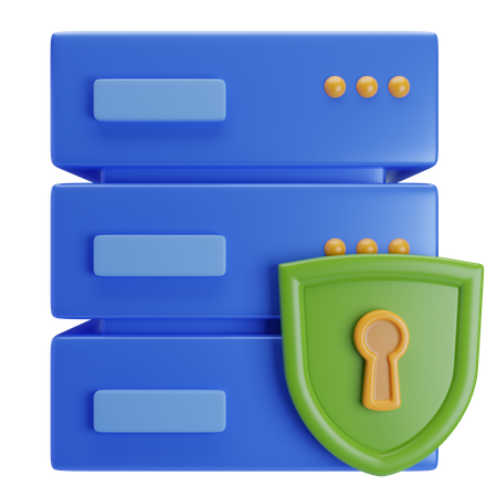 Secure server 3D Icon