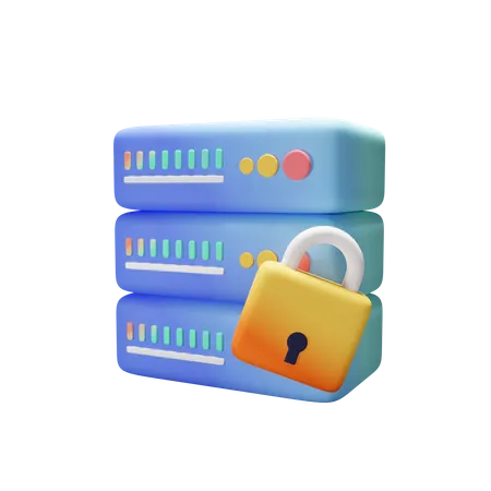 Secure Server  3D Icon