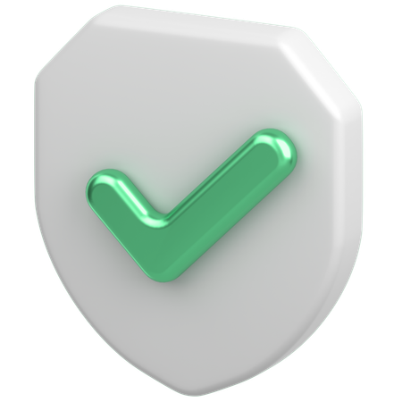 안전한 방패  3D Icon