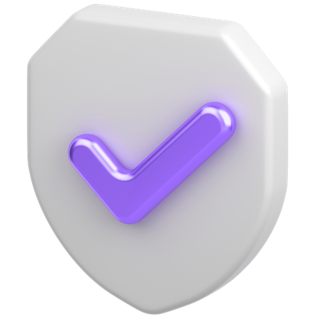 안전한 방패  3D Icon