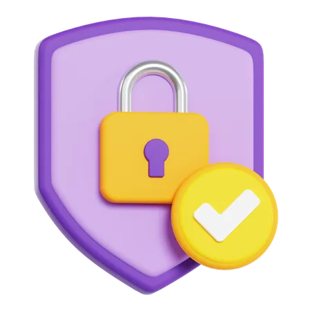 Secure Shield  3D Icon