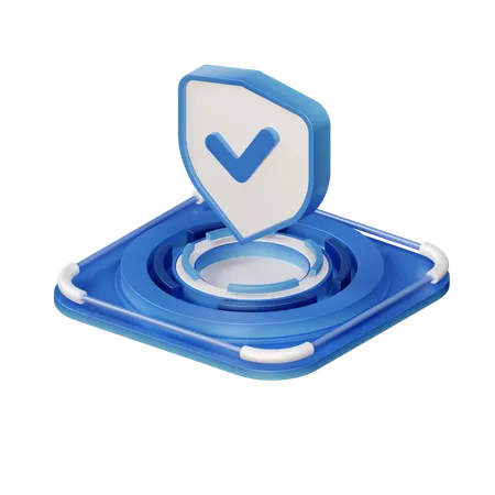 Secure Shield  3D Icon