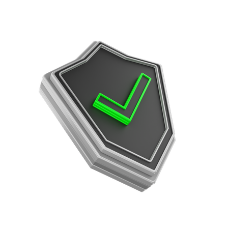 Secure Shield  3D Illustration