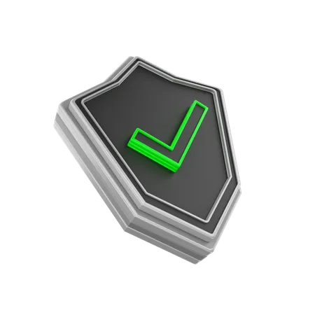 Secure Shield  3D Illustration