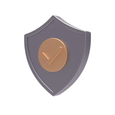 Secure Shield  3D Illustration