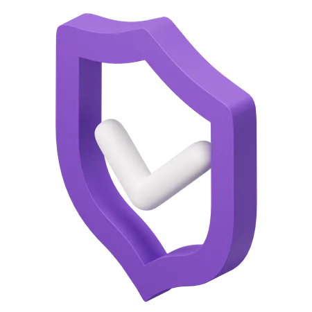 Secure Shield  3D Illustration