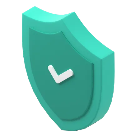 Secure Shield  3D Illustration