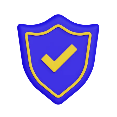 Secure Shield  3D Illustration