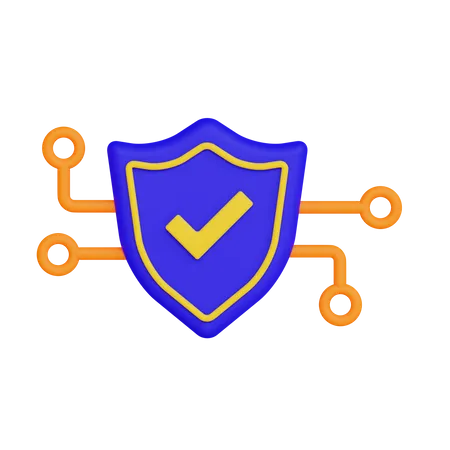 Secure Shield  3D Illustration