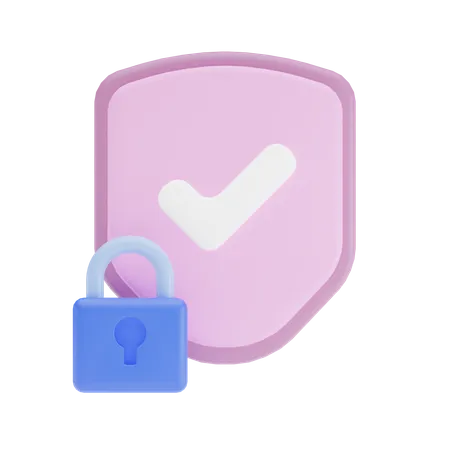 Secure Shield  3D Illustration